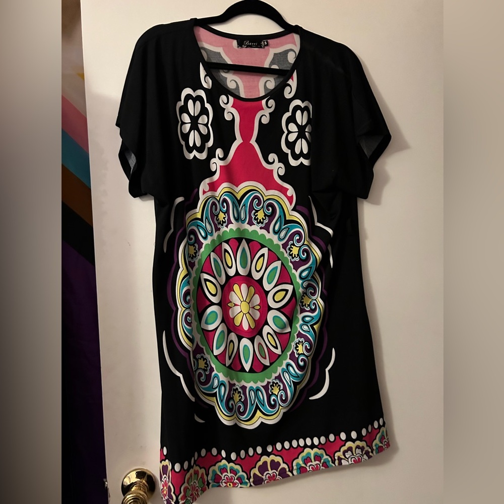 Black dress with design, Small